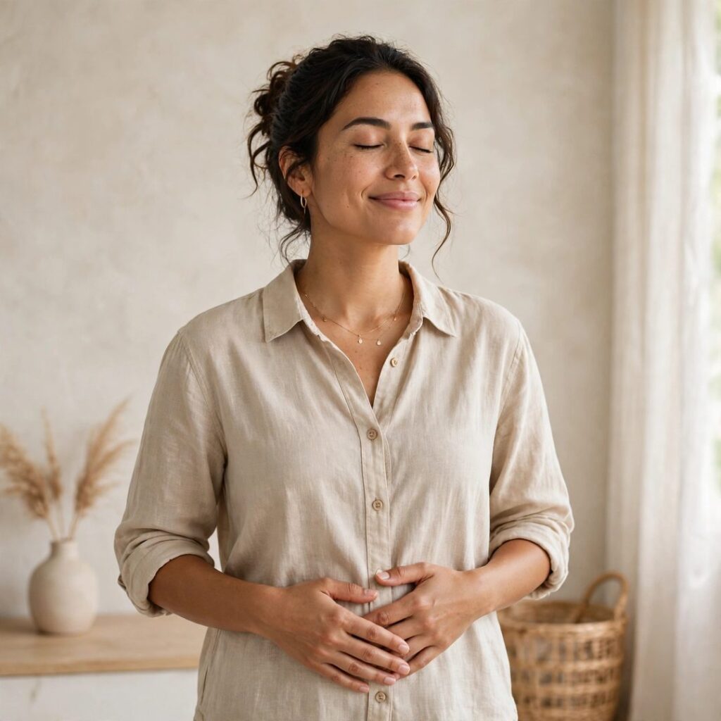 Reinicio colon metodo origen mujer feliz abdomen sin hinchazon 1080